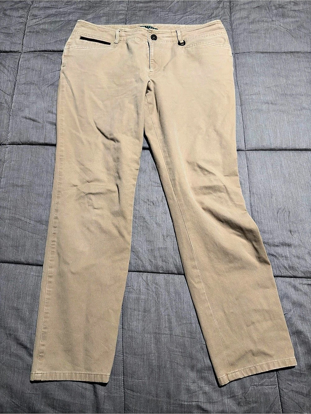 Lauren Ralph Lauren Straight Leg Chino Khaki Pants Size 12